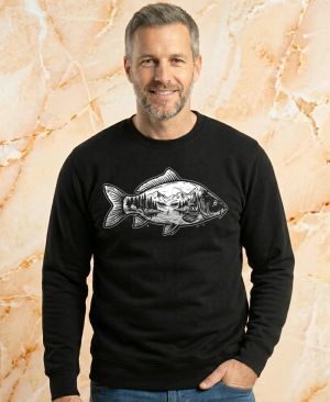 Kapr a krajina, bílý potisk