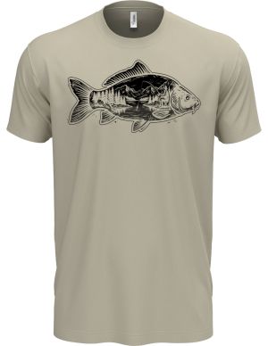 Kapr a krajina, černý potisk