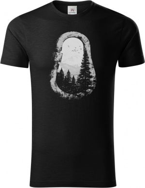 Karabina, lezení, climbing, bouldering, hory, V3, bílý potisk