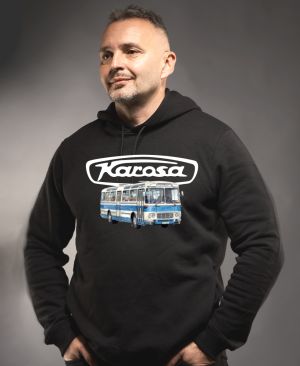 Karosa ŠL11, modrá z boku, logo, V8