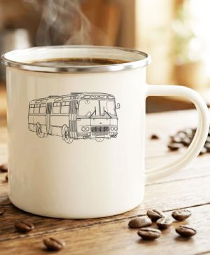 Karosa ŠL11, z boku, bílý tisk, V10