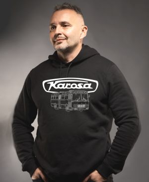 Karosa ŠL11, z boku, logo, bílý tisk, V9