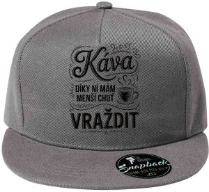 Káva, díky ní mám menší chuť vraždit. V2, černý potisk