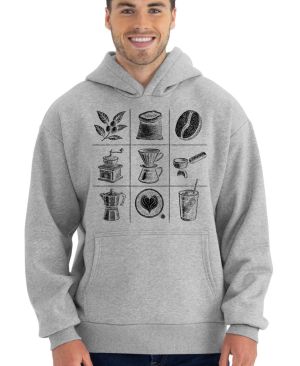 Káva koláž, černý tisk