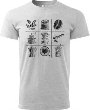 Káva koláž, černý tisk