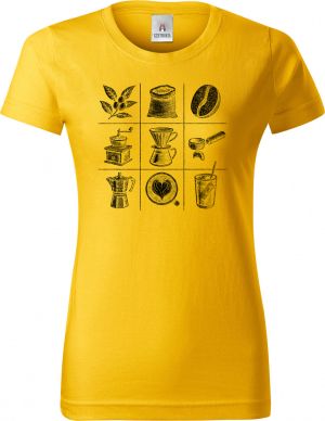 Káva koláž, černý tisk