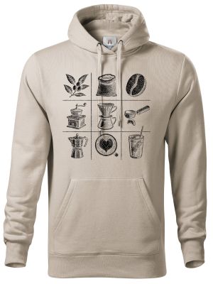 Káva koláž, černý tisk