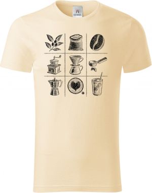 Káva koláž, černý tisk