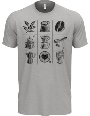 Káva koláž, černý tisk