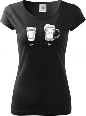 Káva & pivo – celý den, bílý tisk