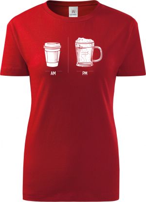 Káva & pivo – celý den, bílý tisk