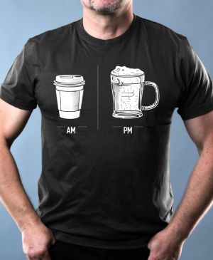 Káva & pivo – celý den, bílý tisk