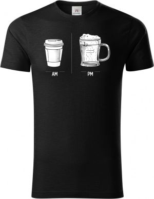 Káva & pivo – celý den, bílý tisk