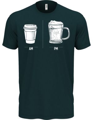 Káva & pivo – celý den, bílý tisk