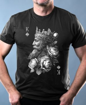 King, bílý tisk