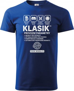 Klasik, bílý potisk