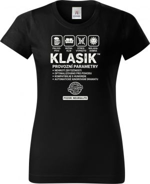 Klasik, bílý potisk