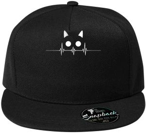 Kočičí EKG, bílý potisk