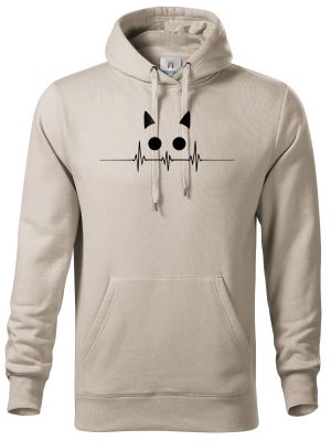 Kočičí EKG, černý potisk