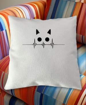 Kočičí EKG, černý potisk