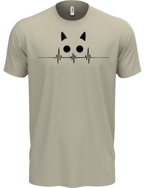 Kočičí EKG, černý potisk