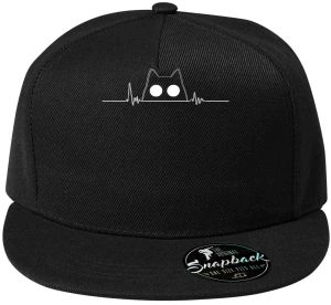 Kočičí EKG, V2, bílý potisk