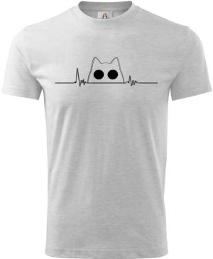 Kočičí EKG, V2, černý potisk