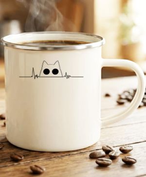 Kočičí EKG, V2, černý potisk