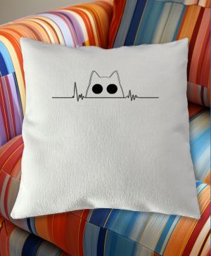 Kočičí EKG, V2, černý potisk