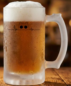 Kočičí EKG, V2, černý potisk