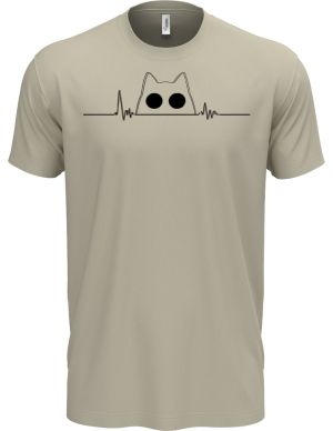 Kočičí EKG, V2, černý potisk