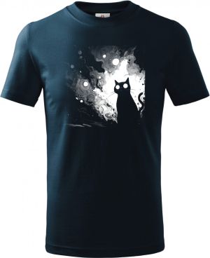 Kočičí galaxie, bílý potisk