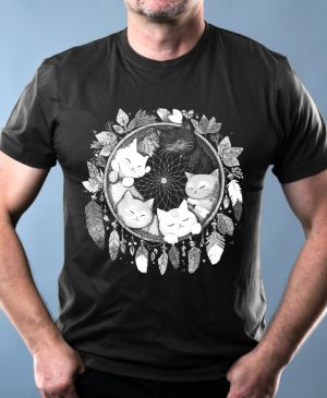 Kočičí sen, bílý potisk