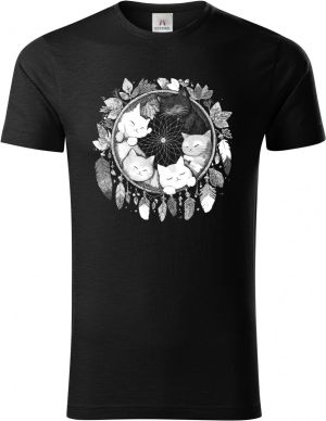 Kočičí sen, bílý potisk