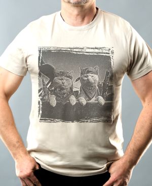Kočky, nasraný kočky, černý tisk