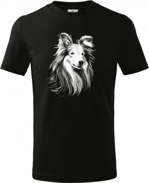 Kolie, bílý tisk
