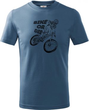 Kostra, cyklista, černá, BIKE OR DIE, V6