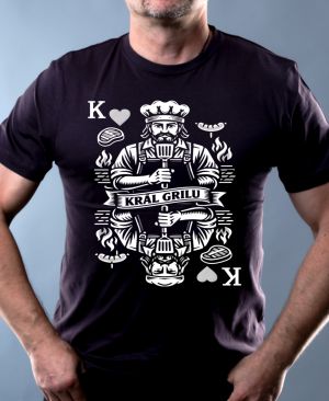 Král grilu, bílý tisk