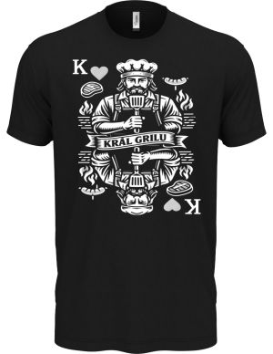 Král grilu, bílý tisk