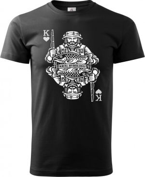 Král rybolovu, bílý potisk