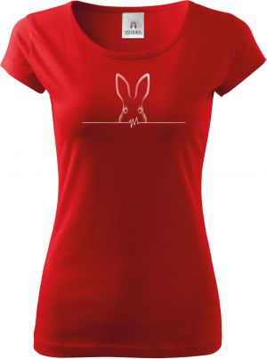 Králičí EKG, bílý potisk