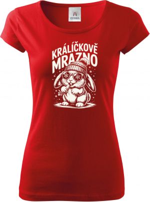 Králíčkově mrazno, bílý potisk