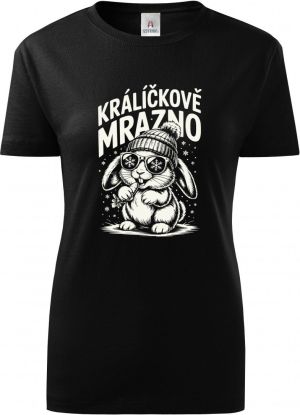 Králíčkově mrazno, bílý potisk
