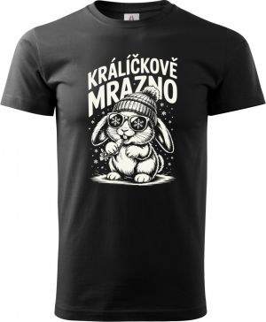 Králíčkově mrazno, bílý potisk