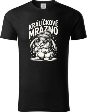 Králíčkově mrazno, bílý potisk