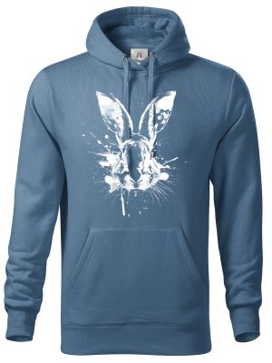 Králík splatter, bílý potisk