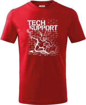 Králík technické podpory, bílý tisk