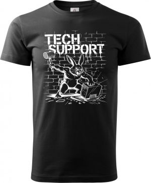 Králík technické podpory, bílý tisk