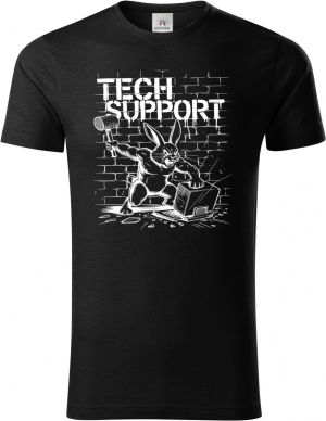 Králík technické podpory, bílý tisk