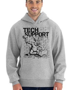 Králík technické podpory, černý tisk